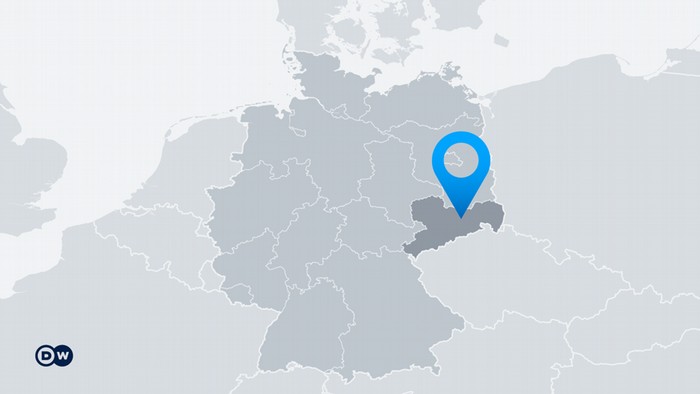Източната провинция <strong class='keys'>Саксония</strong> на картата на Германия
