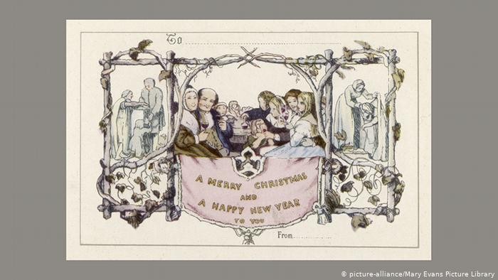 Първата документнирана коледна картичка, изготвена от Джон Хорсли през 1843 година